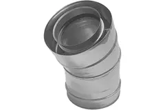 Curva concentrica diametro 80 - 125 mm 30° I316L/I304 (D 0,5/0,6) (incl.  gomme di tenuta tubo interno)