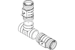 Raccordo a T isolato EPS diametro 160 mm
