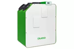 Ventilazione meccanica con recupero di calore Duco DucoBox Energy 570 2ZH - comando a 2 zone con riscaldatore - sinistra - 570 m³/h