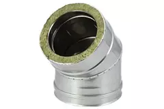 Tubo DP diametro 130 mm (130/180) curva 45° I316L/I304 (D 0,5/0,6)