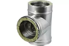 Raccordo a T DP diametro 130 mm (130/180) T90 I316L/I304 (D 0,5/0,6)