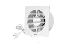 Aspiratore per il bagno Ø 125 mm bianco con interruttore a corda e spina - EE125WP