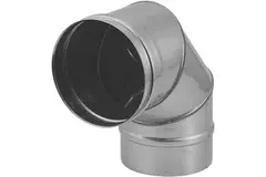 Tubo stufa PS Ø 130 mm in acciaio inox curva 87°