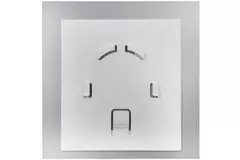 Aspiratore per il bagno Ø 100 mm - pannello frontale di vetro argentato satinato