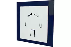 Air Roxy aspiratore per il bagno con diametro di collegamento 100 mm con interruttore a corda e spina - pannello frontale di plastica blu