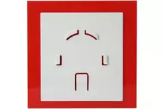 Air Roxy aspiratore per il bagno con diametro di collegamento 125 mm con interruttore a corda e spina - pannello frontale di plastica rossa