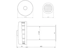 Condotto a muro isolato per una ventilazione naturale Ø125 mm - SPK2-125