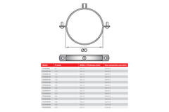 Staffa in metallo 125 mm senza gomma - PCWOR125