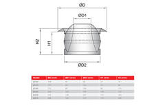 Diffusore a getto 250mm Montaggio a parete e soffitto RAL 9010