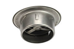 Valvola di ventilazione in acciaio inox 160 mm con ingresso e uscita fissi e molle di frizione - DVI-C160