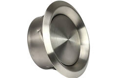 Valvola di ventilazione in acciaio inox 160 mm con ingresso e uscita fissi e molle di frizione - DVI-C160