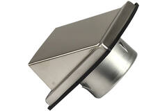 Griglia frontale in acciaio inox da 100 mm con serranda di non ritorno in entrata alta - EL-SS-BD100 SS