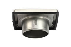 Griglia frontale in acciaio inox da 100 mm con serranda di non ritorno in entrata alta - EL-SS-BD100 SS