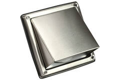 Griglia frontale in acciaio inox da 100 mm con serranda di non ritorno in entrata alta - EL-SS-BD100 SS
