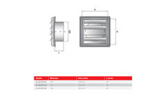 Griglia frontale in acciaio inox 100 mm con alette mobili di scarico alto - EL-SS-OP100 SS