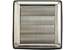 Griglia frontale in acciaio inox 100 mm con alette mobili di scarico alto - EL-SS-OP100 SS