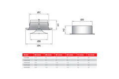 Valvola di ventilazione 100 mm in metallo - S-DVS100 RAL9010