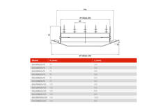 Griglia per condotti doppiamente regolabile 325x75mm per tubi da 160 a 400mm - DGS-DB325x75