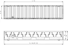 Serranda di regolazione del volume per la griglia di ventilazione - 525x75