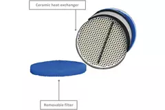 Europlast ventilazione decentralizzata con recupero di calore 100 mm con interruttore