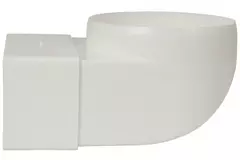 Curva rettangolare verticale in plastica 90° Ø 100 mm - 110x55 - KLD