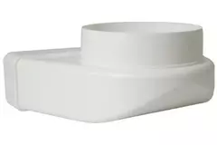 Curva rettangolare verticale a 90° in plastica Ø150mm - 220x90mm KLD29-150
