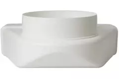 Curva rettangolare verticale in plastica 90° Ø 100 mm - 220X55 mm KLD25-100