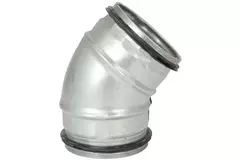 Curva tonda corta spiro 45° Ø 80 mm per tubo spiro