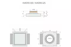 Ergovent valvola di ventilazione canalizzabile senza telaio quadrata 100 mm