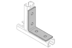 Angolo 35/36 90 gradi 4 fori (Ø10,5 mm) zincato per guida di sospensione