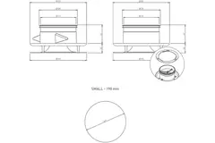 Valvola di ventilazione RLV Imaginair Ø 125 mm - morsetti di fissaggio + anello - nero
