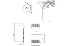 Condotto a parete Thermoduct 180 mm