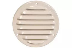 Griglia di aerazione in metallo rotonda 100 mm beige - MR100Y - RAL1015