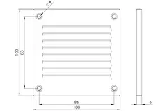 Griglia metallica 100x100 mm zincata - MR1010Zn
