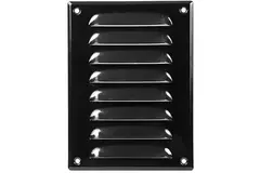 Griglia di aerazione quadrata in metallo 140x190 mm nera - MR1419M - RAL9005