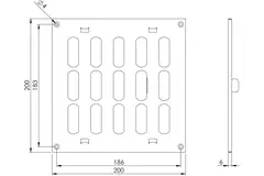 Griglia metallica regolabile 200x200 mm zincata - MR2020RZn