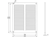 Griglia metallica 200x250 mm bianca - MR2025