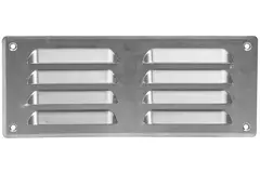 Griglia di aerazione quadrata in metallo 260x105 mm alluminio - MR26105Al