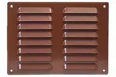 Griglia di aerazione quadrata in metallo 260x190 mm marrone - MR2619B