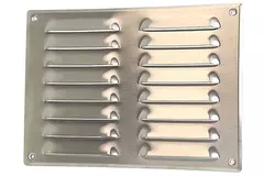 Griglia di aerazione quadrata in metallo 260x190 mm alluminio - MR2619Al