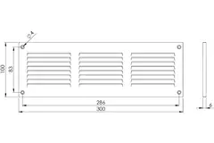 Griglia metallica 300x100 mm grigia - MR3010P