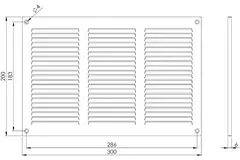 Griglia metallica 300x200 mm marrone - MR3020B