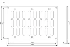 Griglia metallica regolabile 300x200 mm bianca - MR3020R - RAL9016