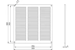Griglia metallica 300x300 mm zincata - MR3030Zn
