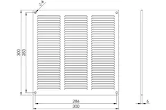 Griglia metallica 300x300 mm zincata - MR3030Zn