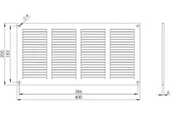 Griglia metallica 400x200 mm marrone - MR4020B