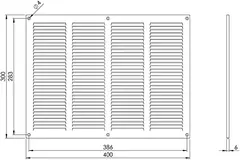 Griglia metallica 400x300 mm zincata - MR4030Zn