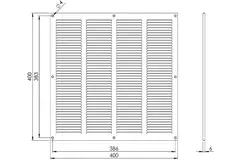 Griglia metallica 400x400 mm marrone - MR4040B