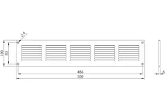 Griglia metallica 500x100 mm nera - MR5010M - RAL9005