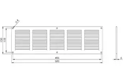 Griglia metallica 500x150 mm bianca - MR5015